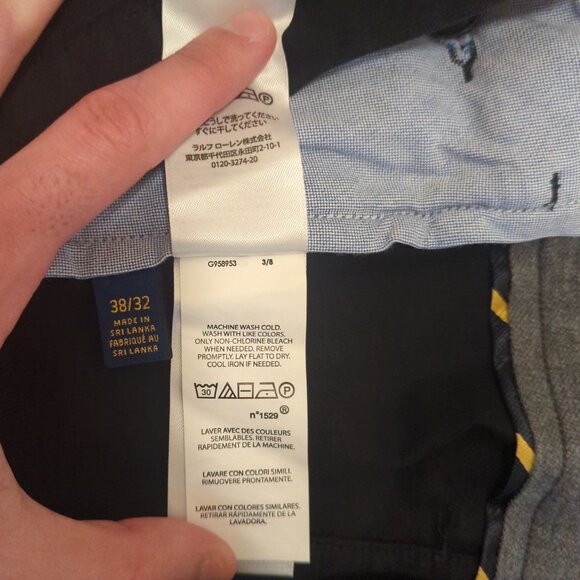NWT Polo Ralph Lauren Mens 38x32 (m 38x31) Black Chino Pants Straight Stretch - Picture 6 of 11